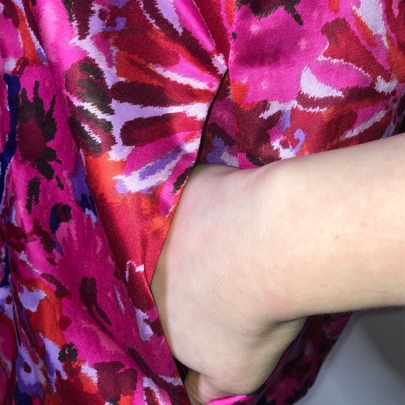 BCBGMaxAriza Floral Begoniacombo Pink Dress 10 - Picture 7 of 13